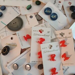 Lot Of Vintage Buttons On Tag